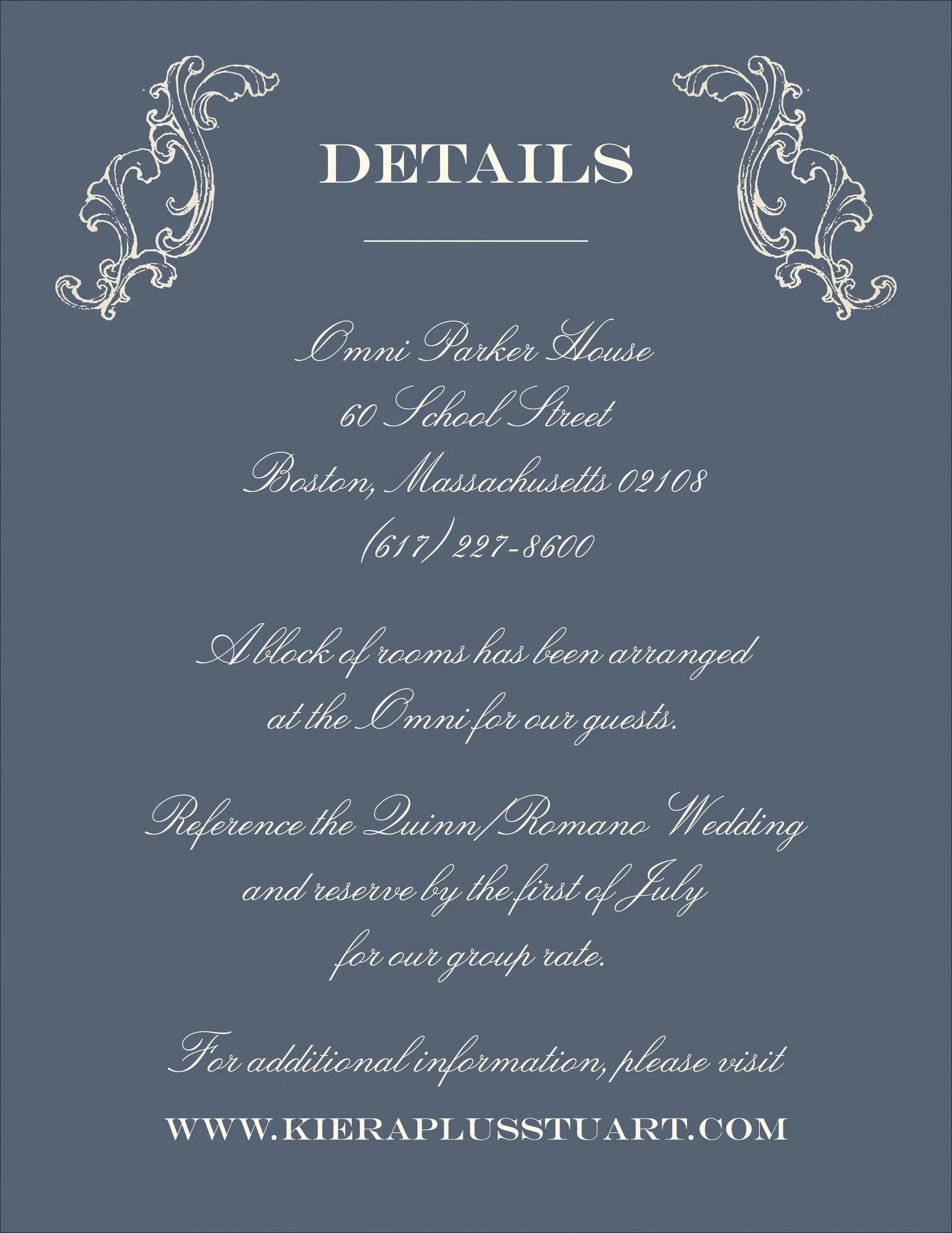 Gilded Filigree Foil Information Card - Image 2