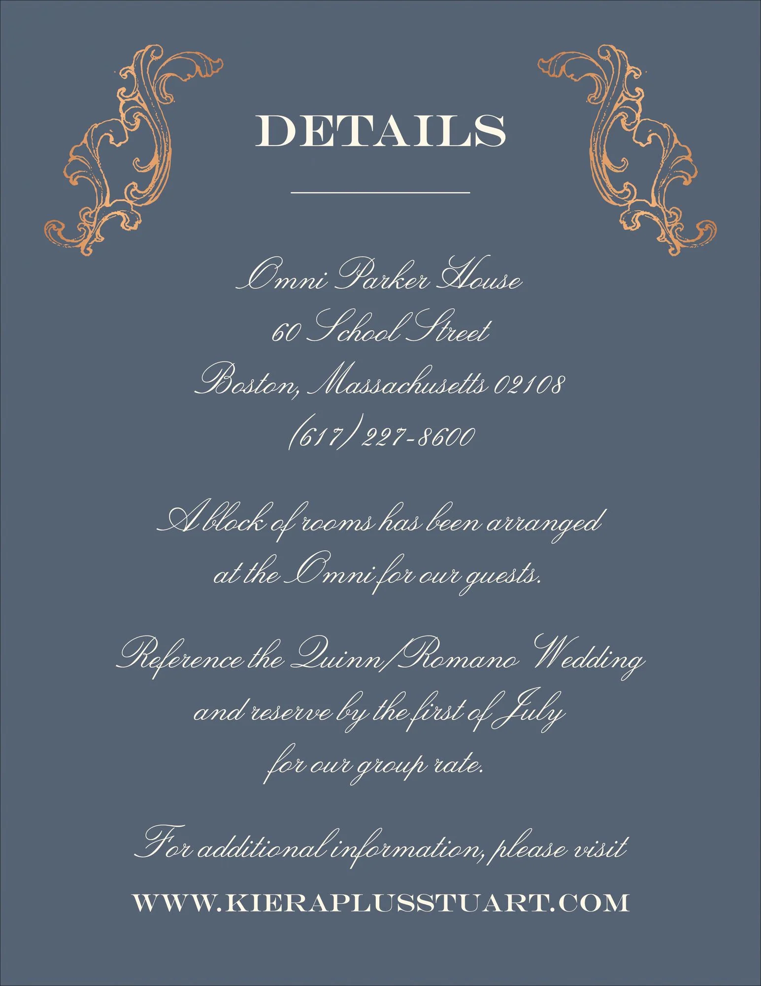 Gilded Filigree Foil Information Card - Image 3