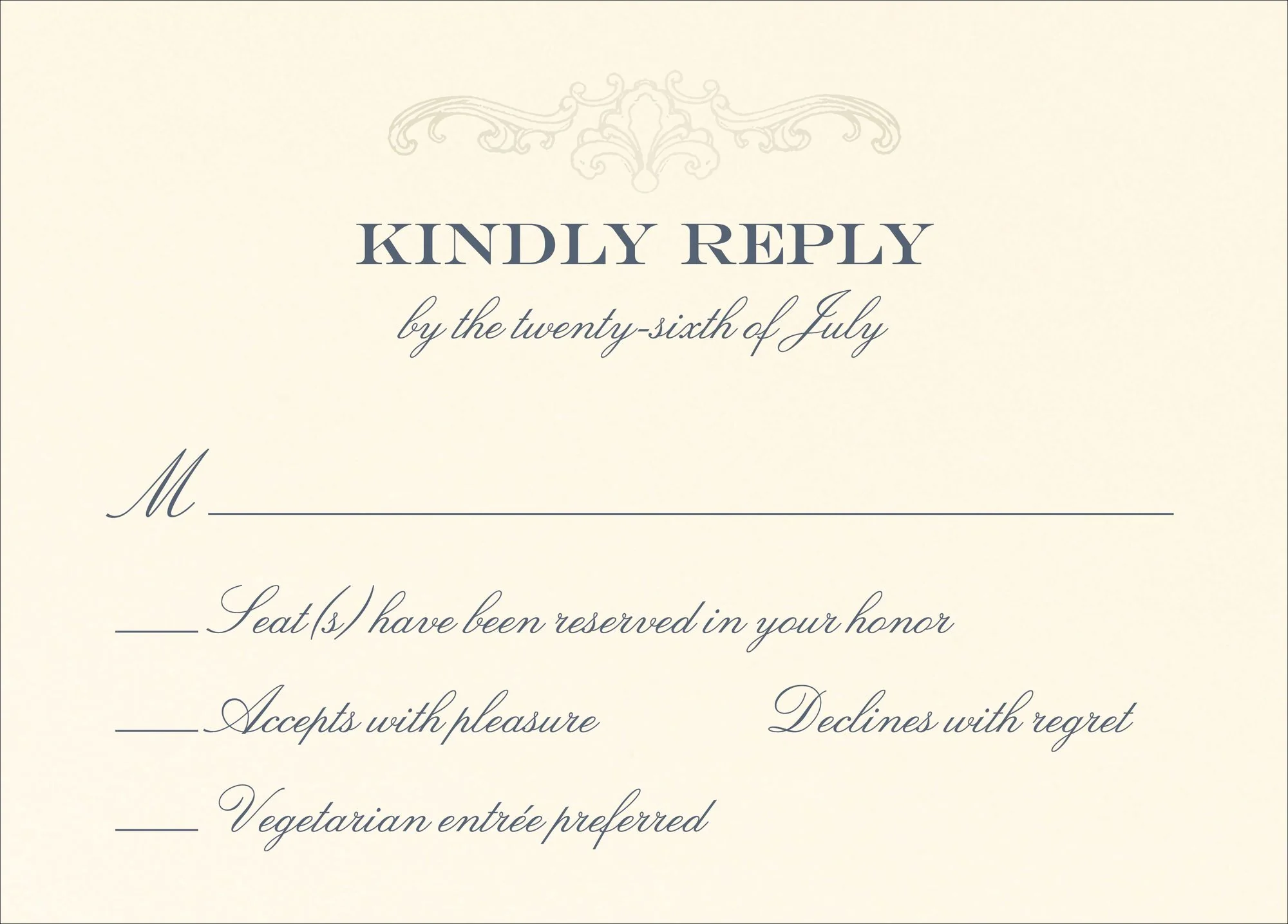 Gilded Filigree Foil Response Card - Image 2