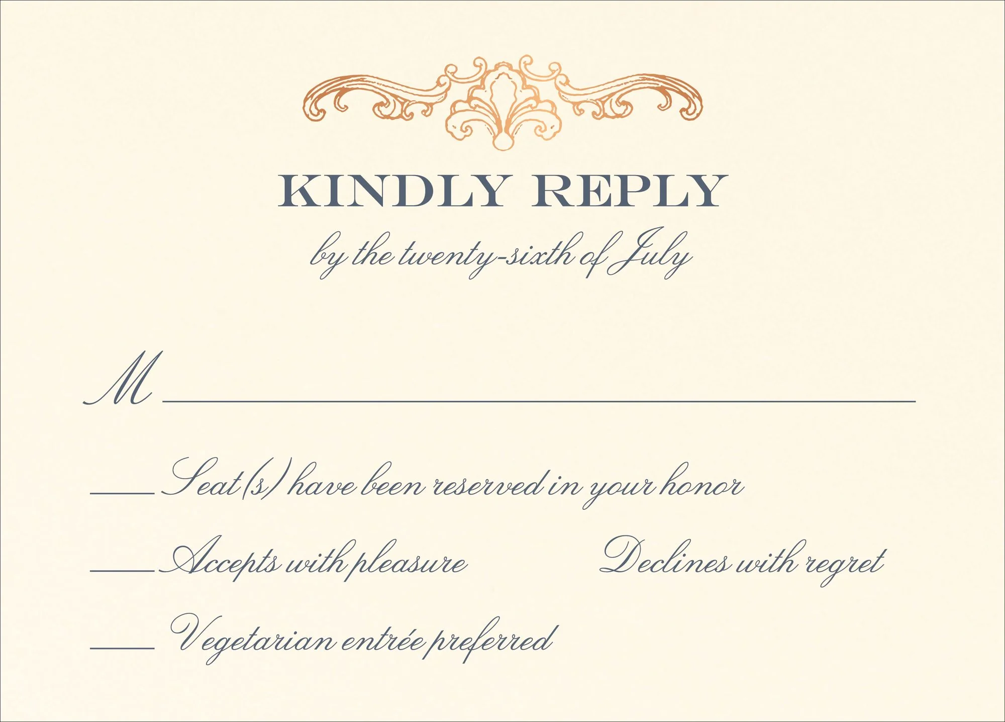 Gilded Filigree Foil Response Card - Image 4