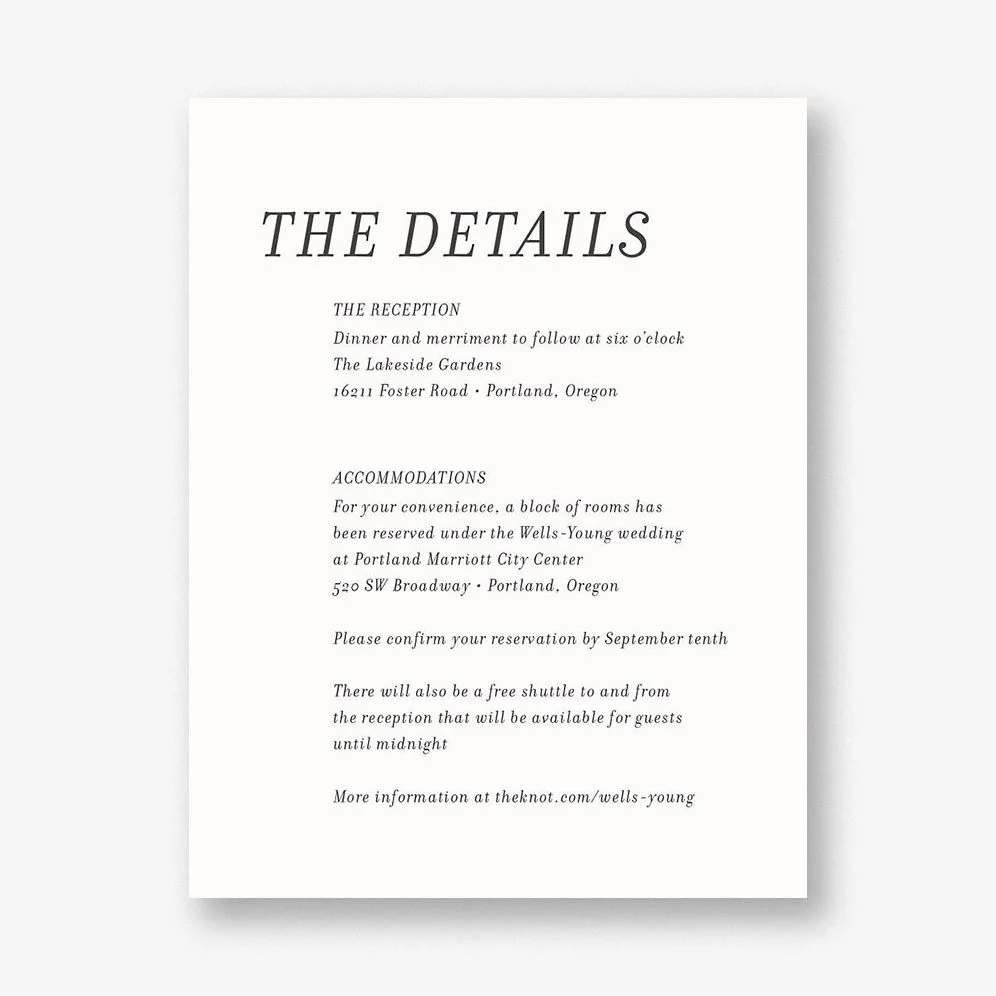 Gilt Floral Frame Information Card