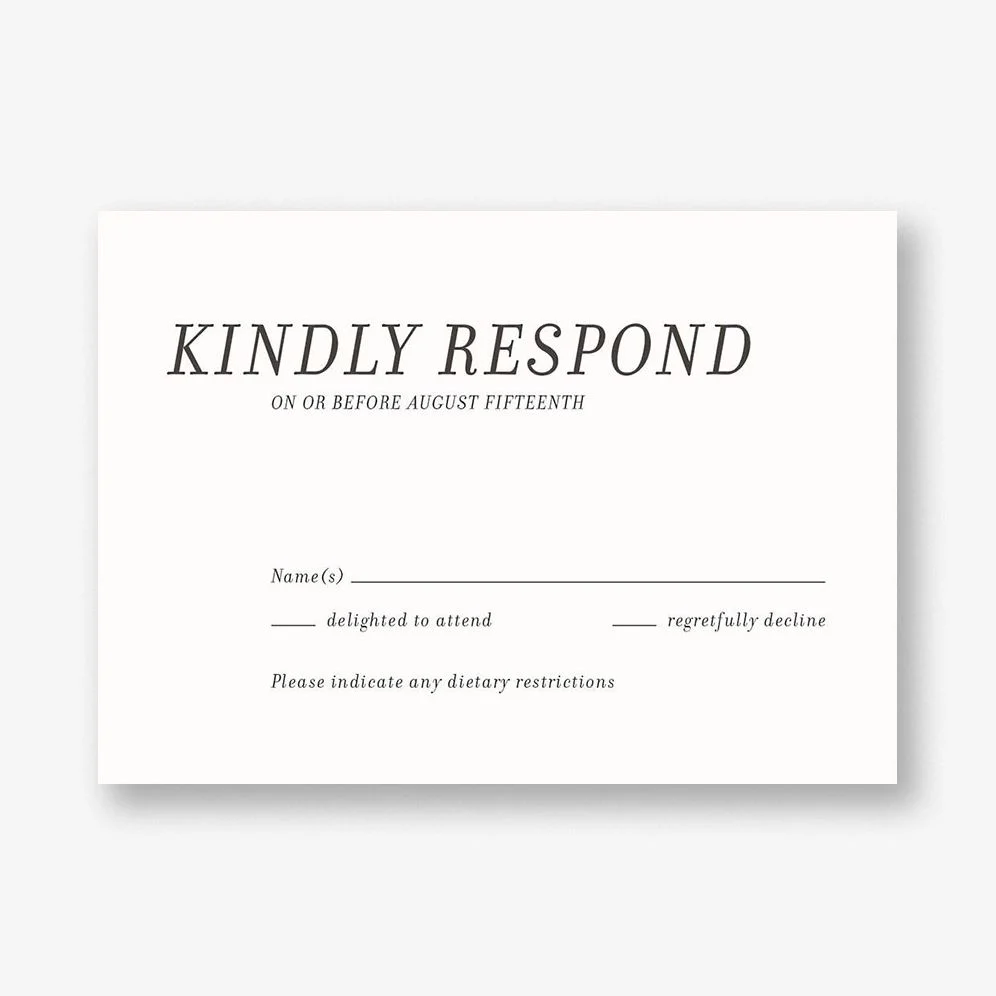 Gilt Floral Frame Response Card