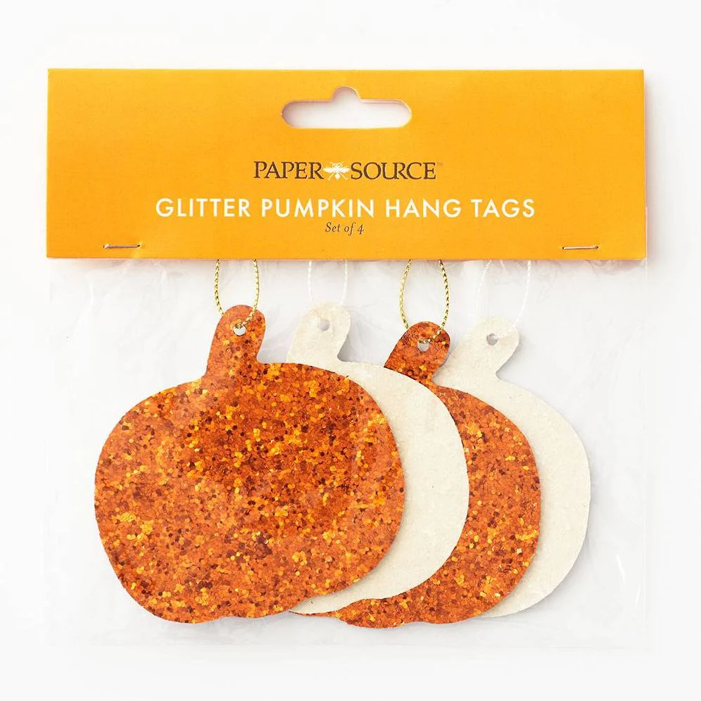 Glitter Pumpkin Halloween Hang Tags - Image 2