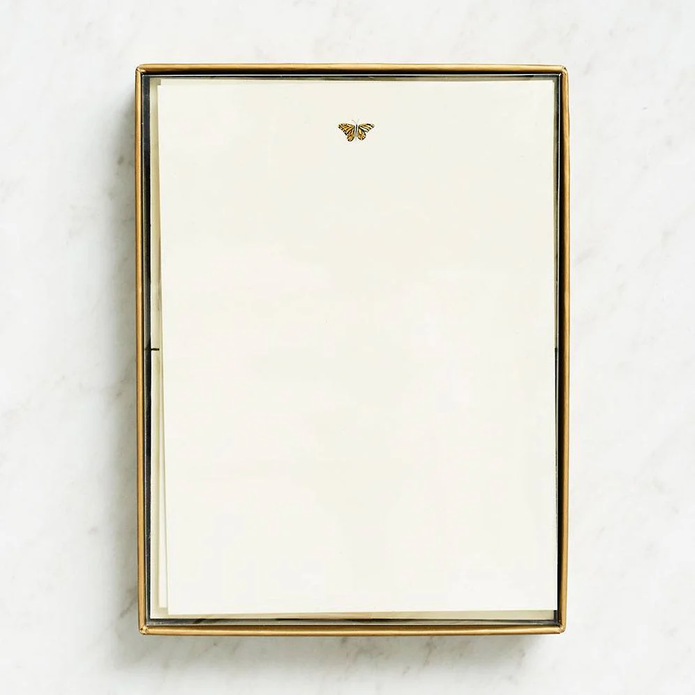 Gold Butterfly Stationery Set - Image 2