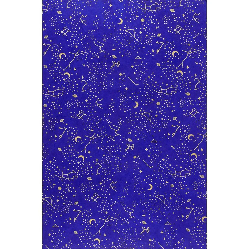 Gold Constellations on Cobalt Handmade Paper - Image 2