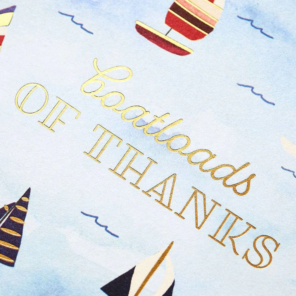 Gold Foil Boatloads Thank You Card Set - Image 2