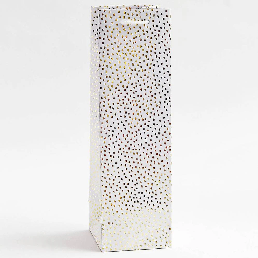 Gold Foil Flurry Wine Gift Bag