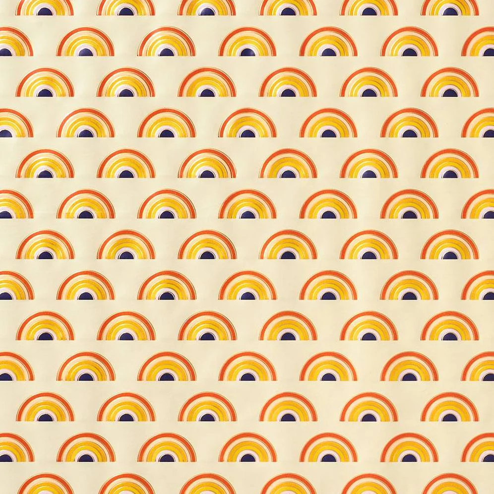 Gold Foil Rainbow Stone Wrapping Paper