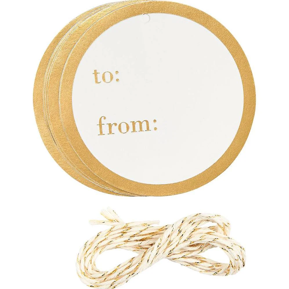Gold Foil Round Diecut Circle Tags - Image 2