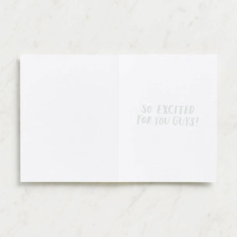 Gold Foil Yesss Engagement Greeting Card - Image 2