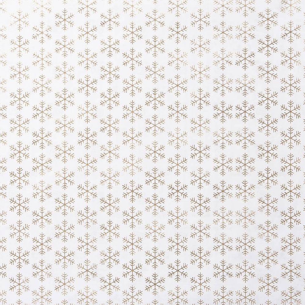 Gold Glitter Snowflakes Wrapping Paper - Image 2