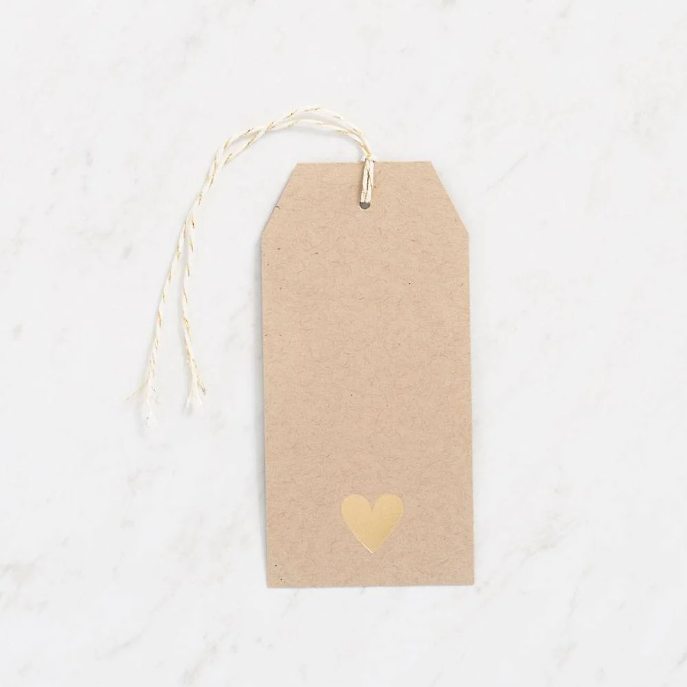 Gold Heart Foil Hang Tags - Image 2