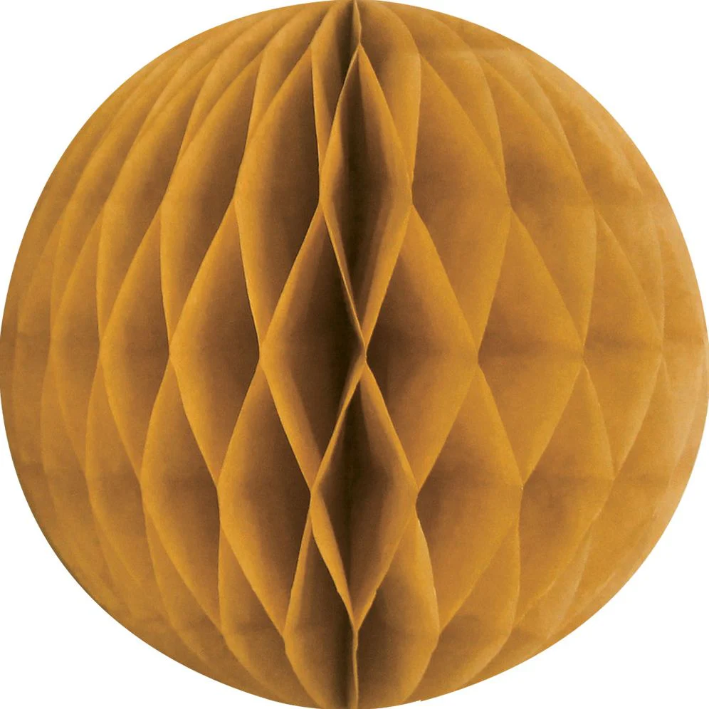 Gold Lrg Paper Honeycomb Sphere