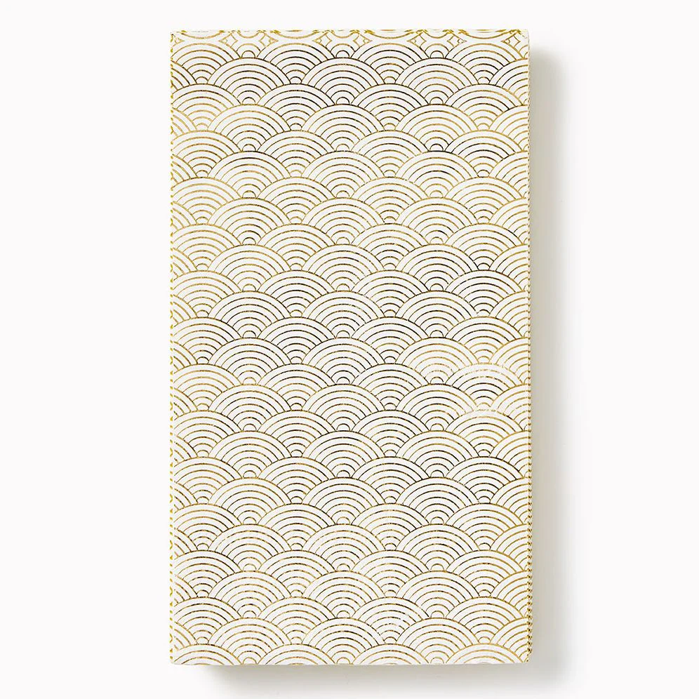 Gold Scallops Guest Napkin Set of 20
