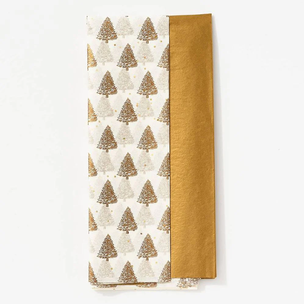Gold Trees & Gold Tissue Paper