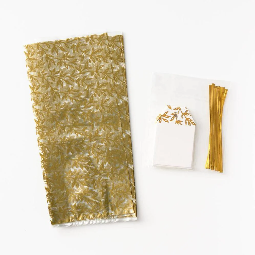 Gold Vines Cellophane Bags - Image 2