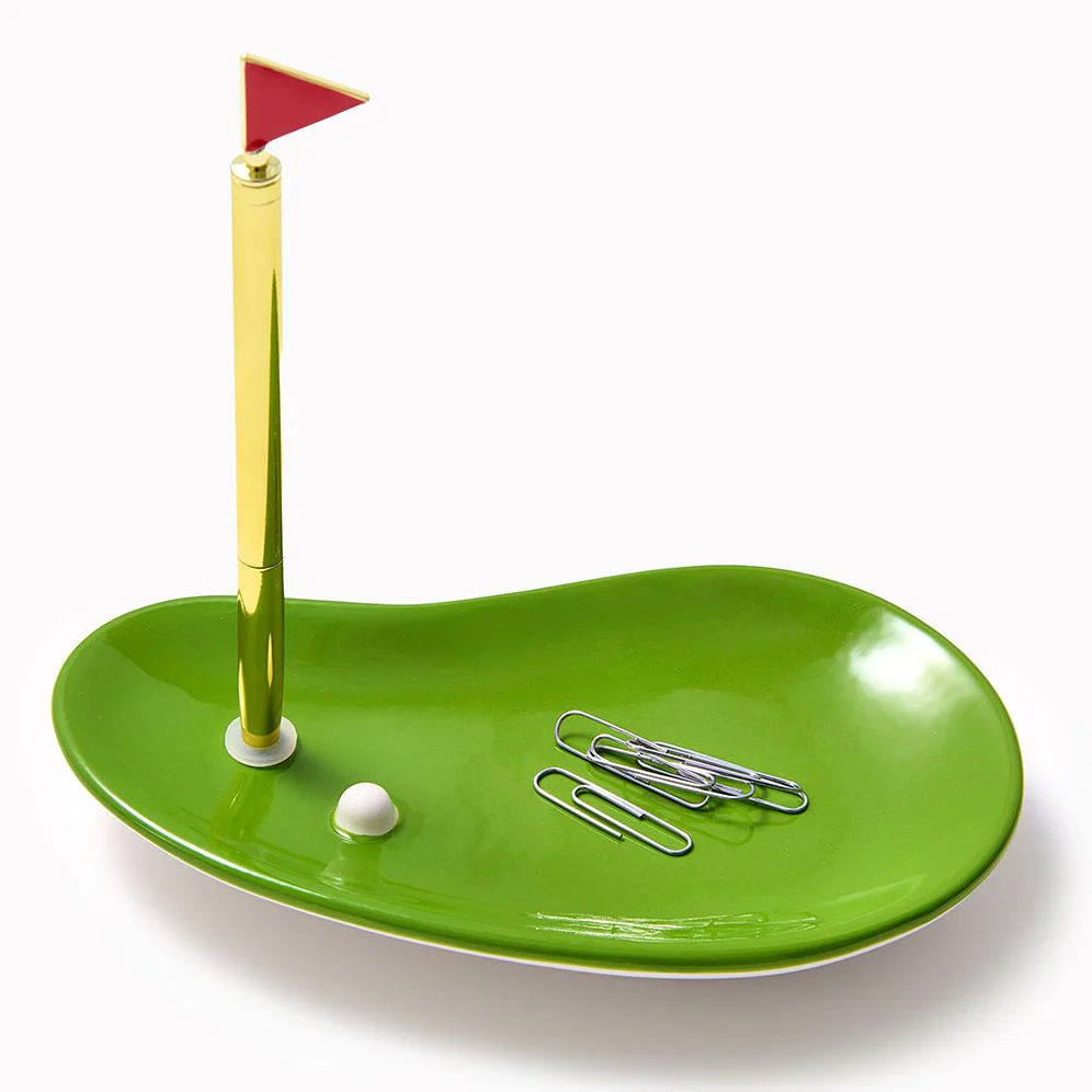 Golf Trinket Dish with Flag Pen - Image 3