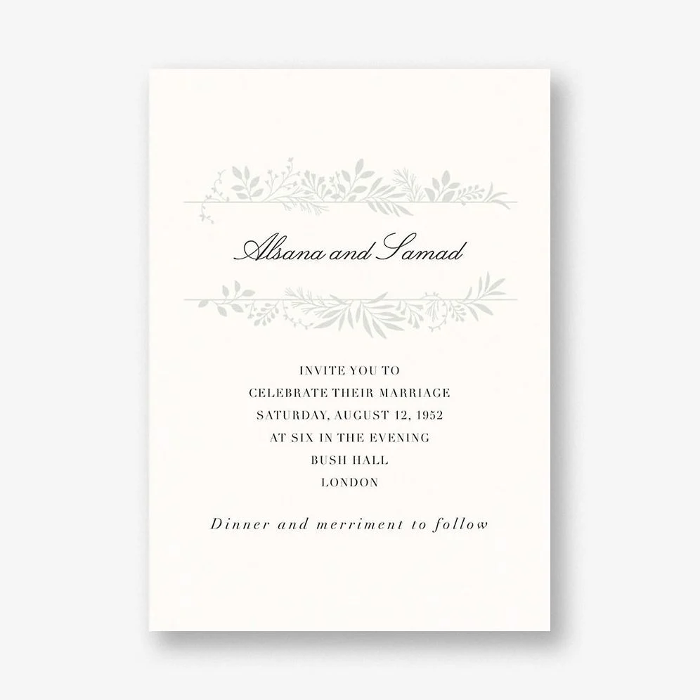 Good Vines Wedding Invitation