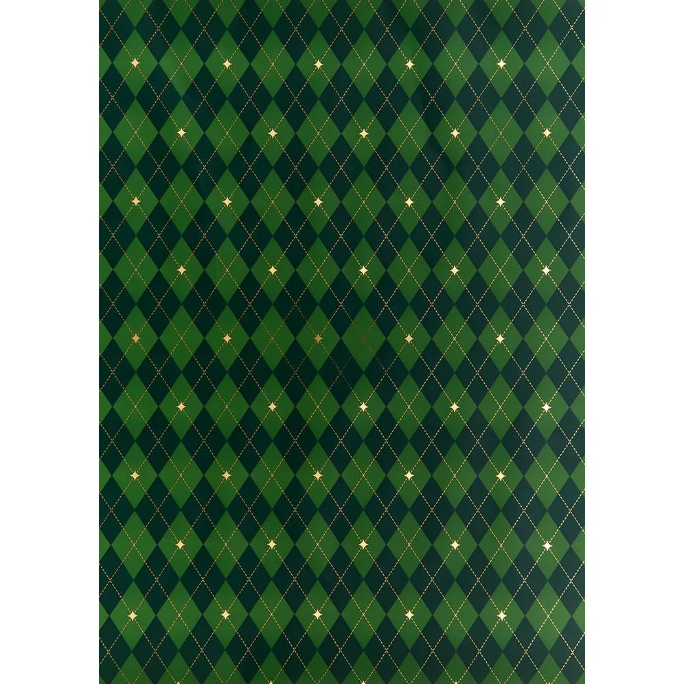 Green Argyle Continuous Roll Wrap - Image 2