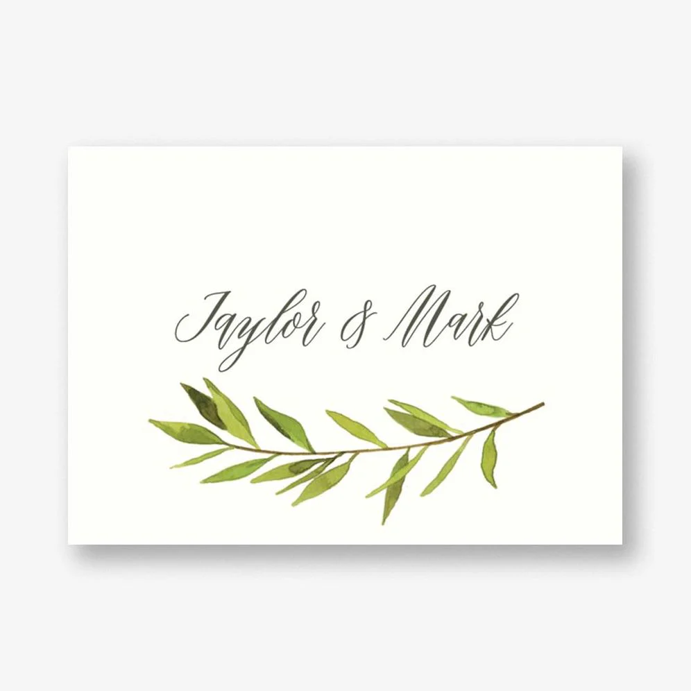 Green Garland Stationery