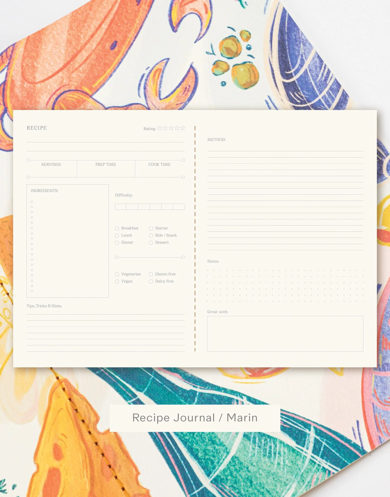 Handmade Recipe Journal / Marin - Image 7