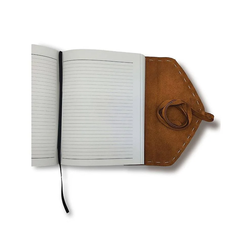 HANDSTITCHE CHESTNUT SUEDE JOURNAL - Image 2