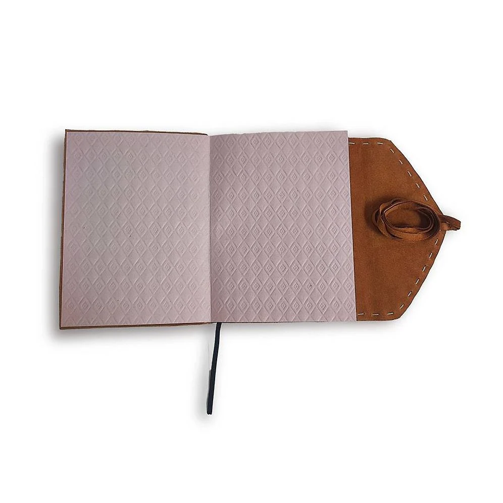 HANDSTITCHE CHESTNUT SUEDE JOURNAL - Image 3