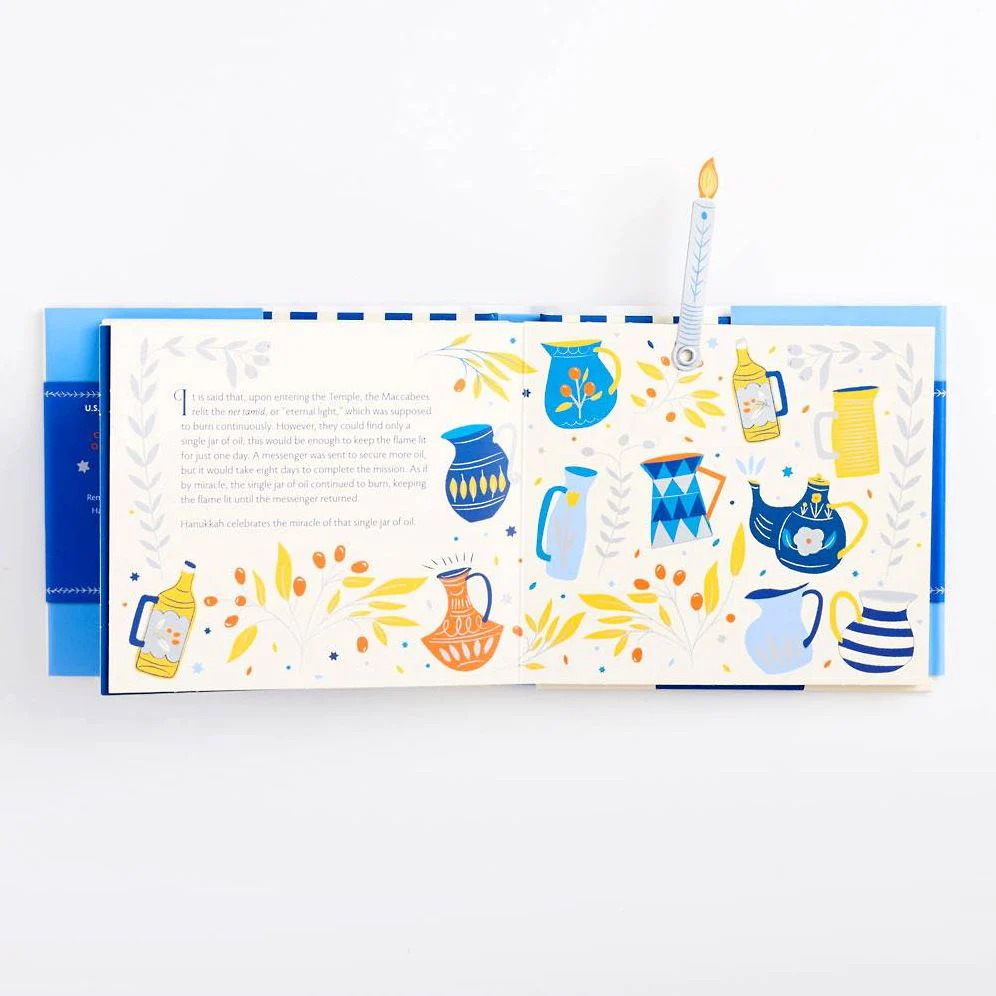 Hanukkah in a Book (UpLifting Editions): Jacket comes off. Candles pop up. Display and celebrate! - Image 3