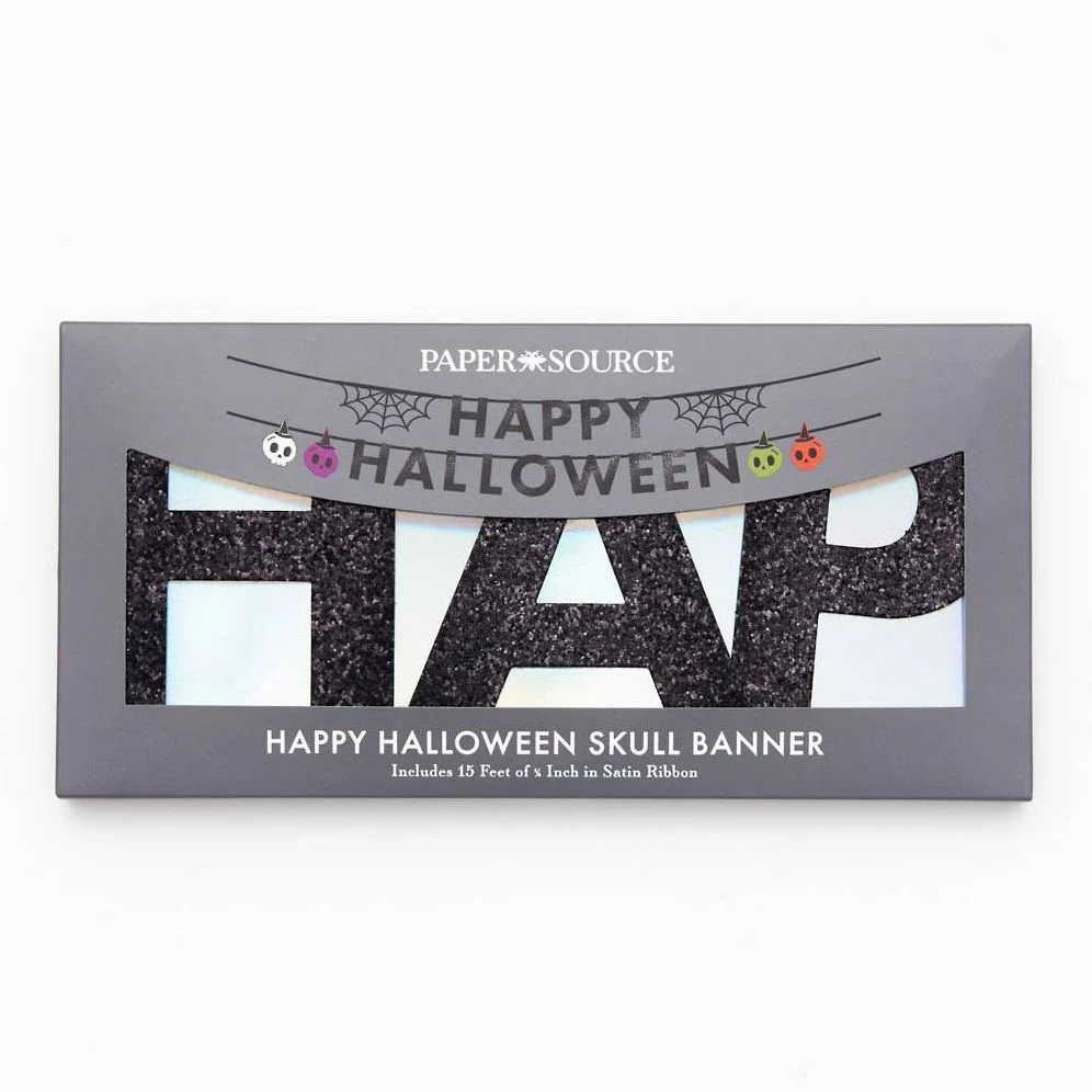 Happy Halloween Skull Banner - Image 2
