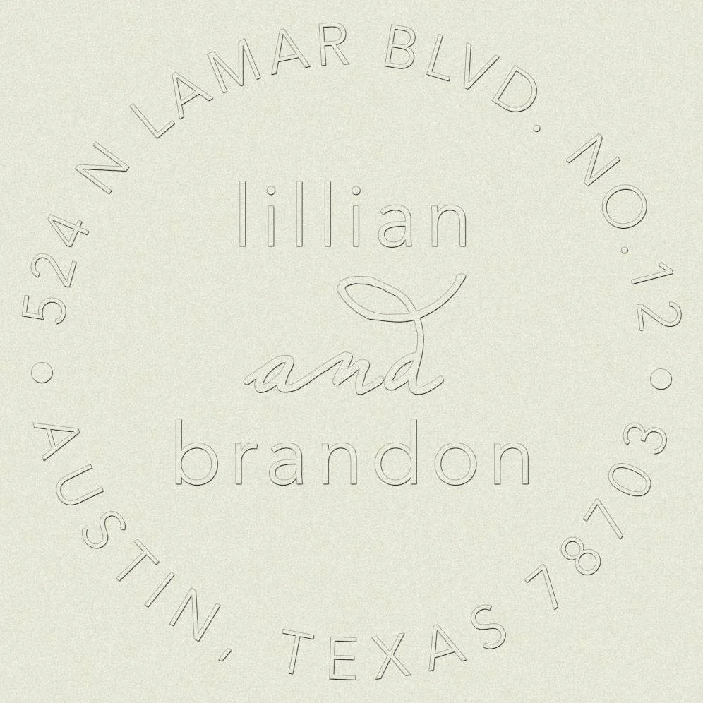Harmony Script Custom Embosser Plate