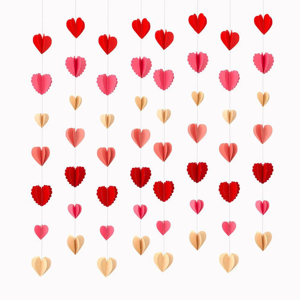 Heart Back Drop Set of 8 - Image 3