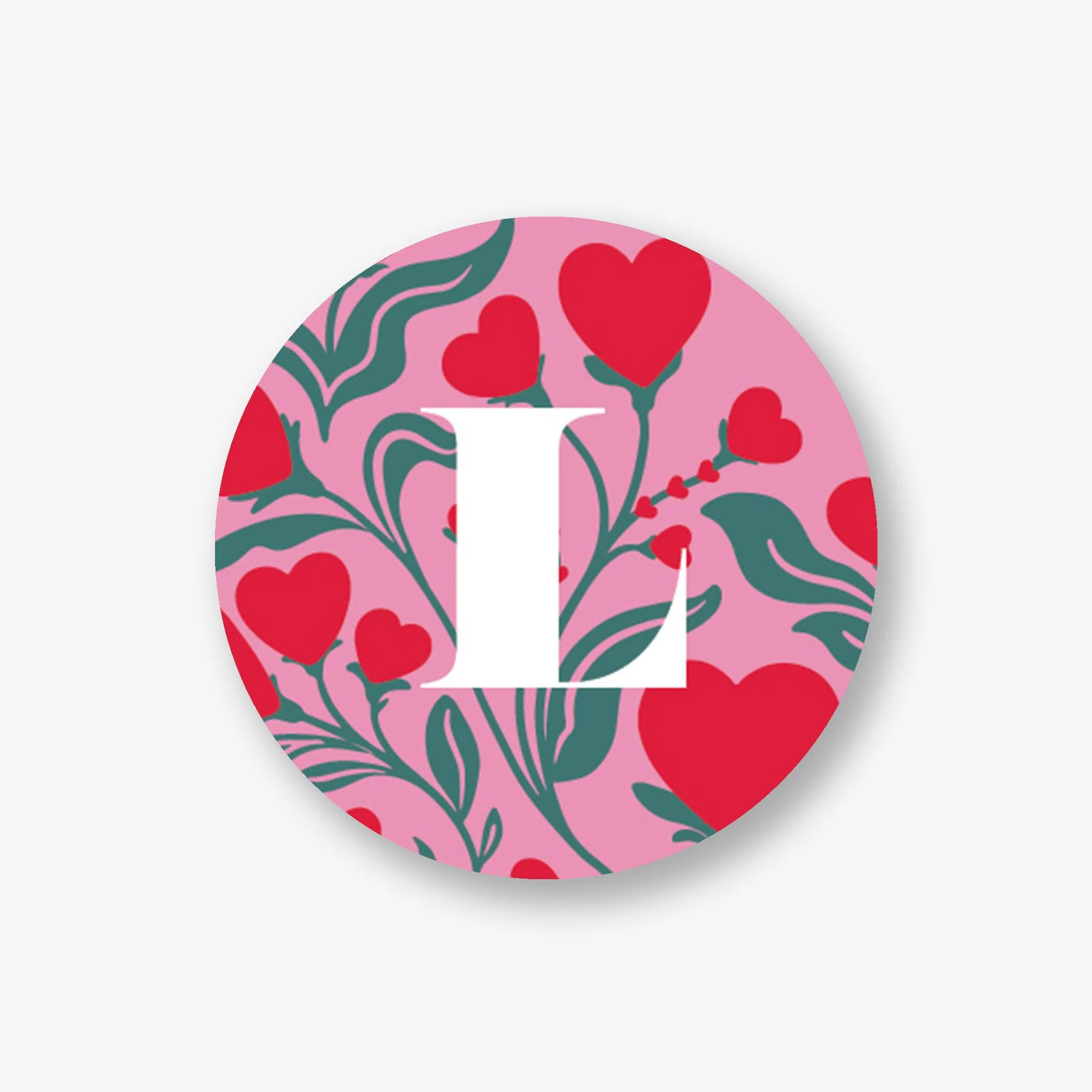 Heart Blooms Circle Labels