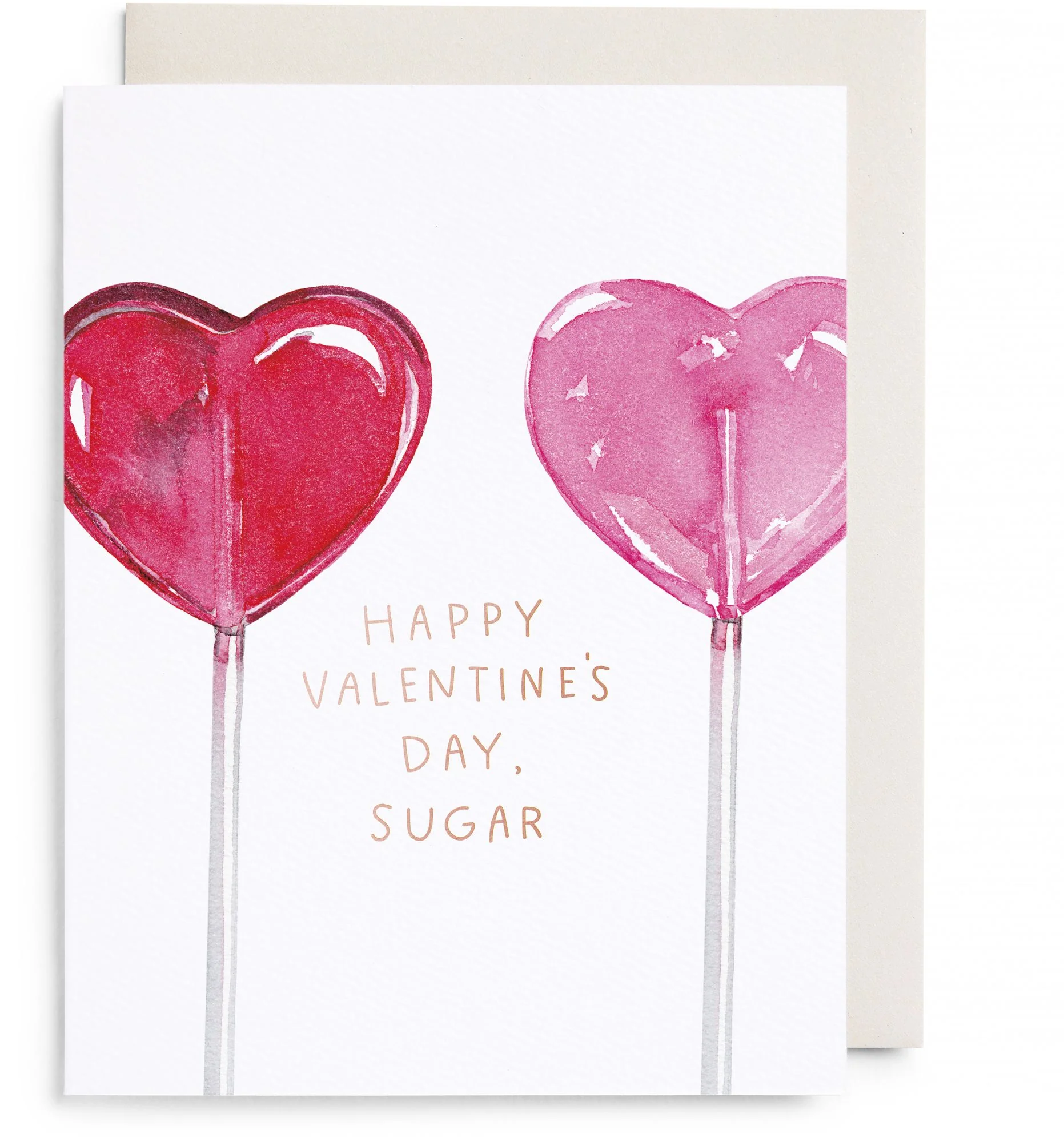 Heart Lollipops Valentine's Day Greeting Card