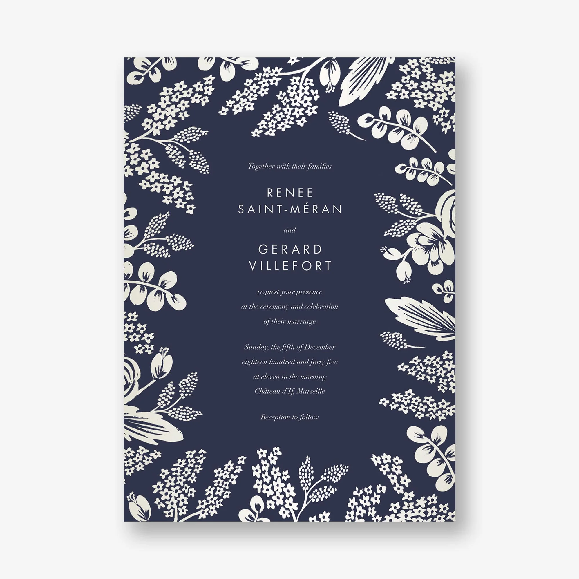 Heather and Lace Foil Wedding Invitation - Image 2