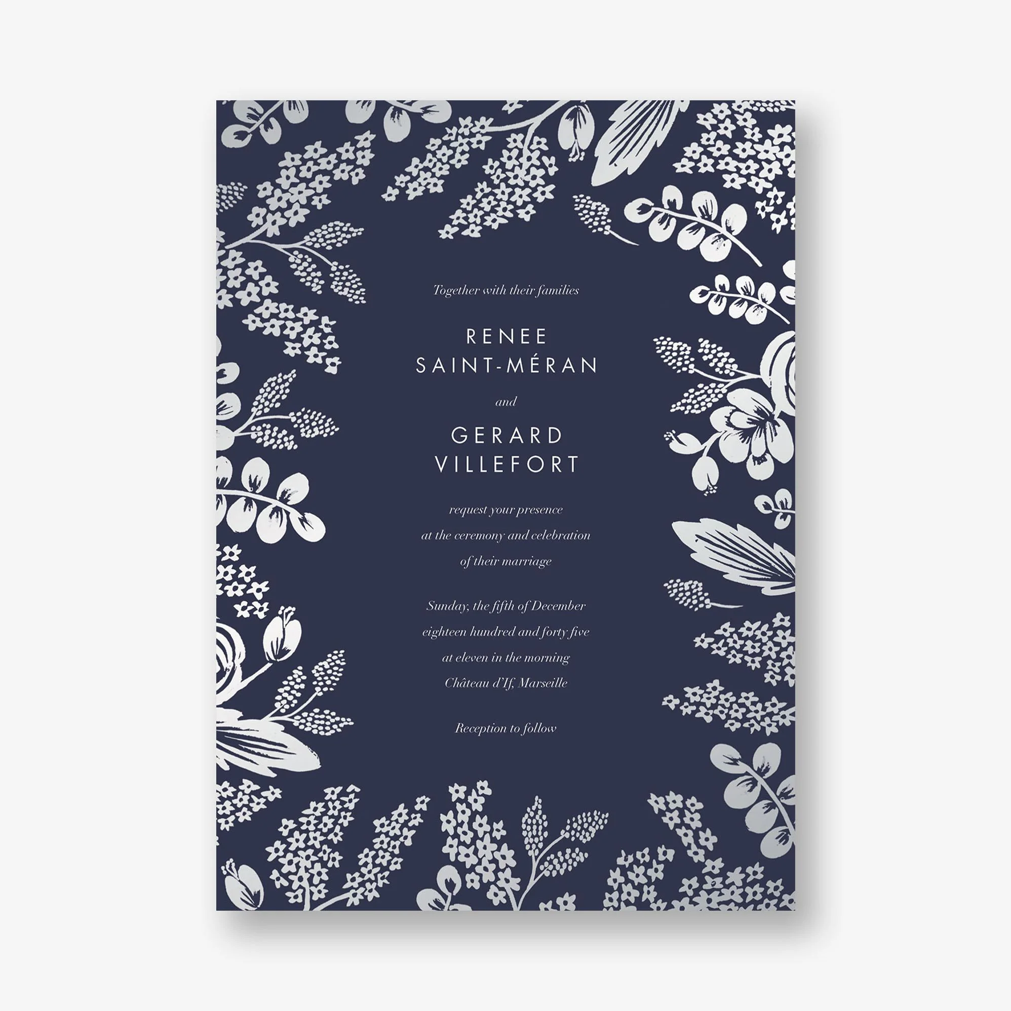 Heather and Lace Foil Wedding Invitation - Image 4