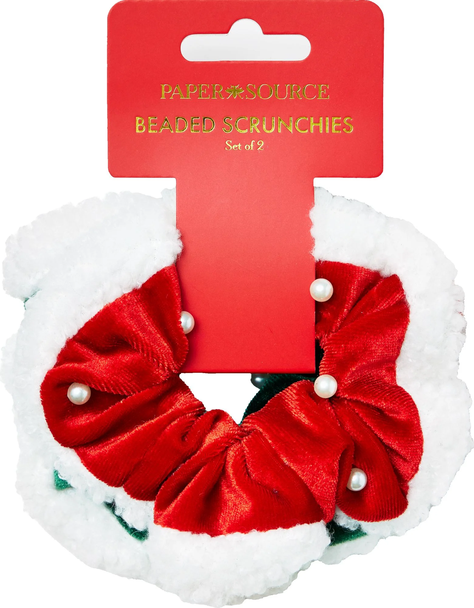 Holiday Beaded Scrunchies, Set of 2 - Image 2