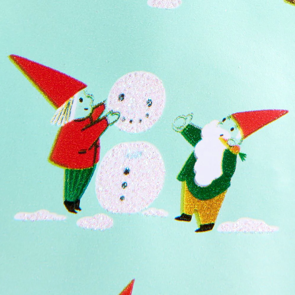 Holiday Gnomes Glitter Wrapping Paper - Image 3