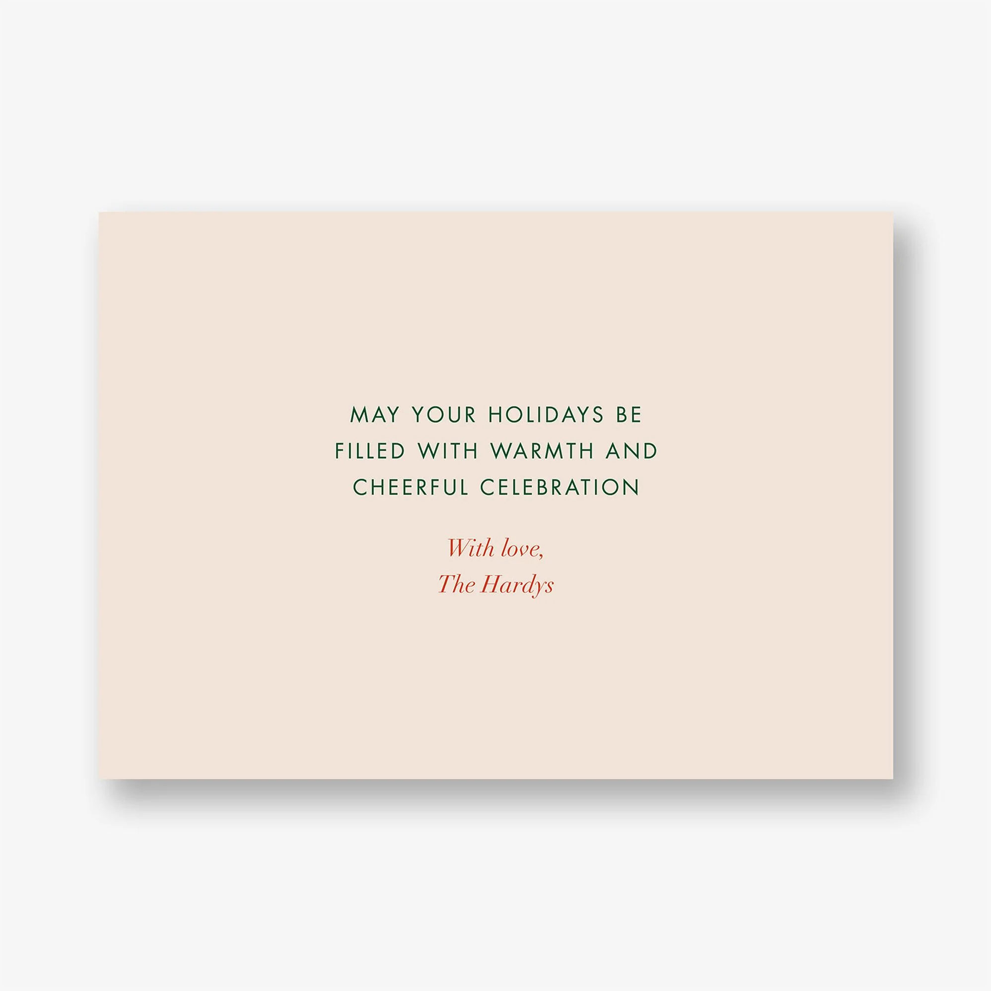 Holiday Ribbon Stripe Holiday Photo Card - Image 2