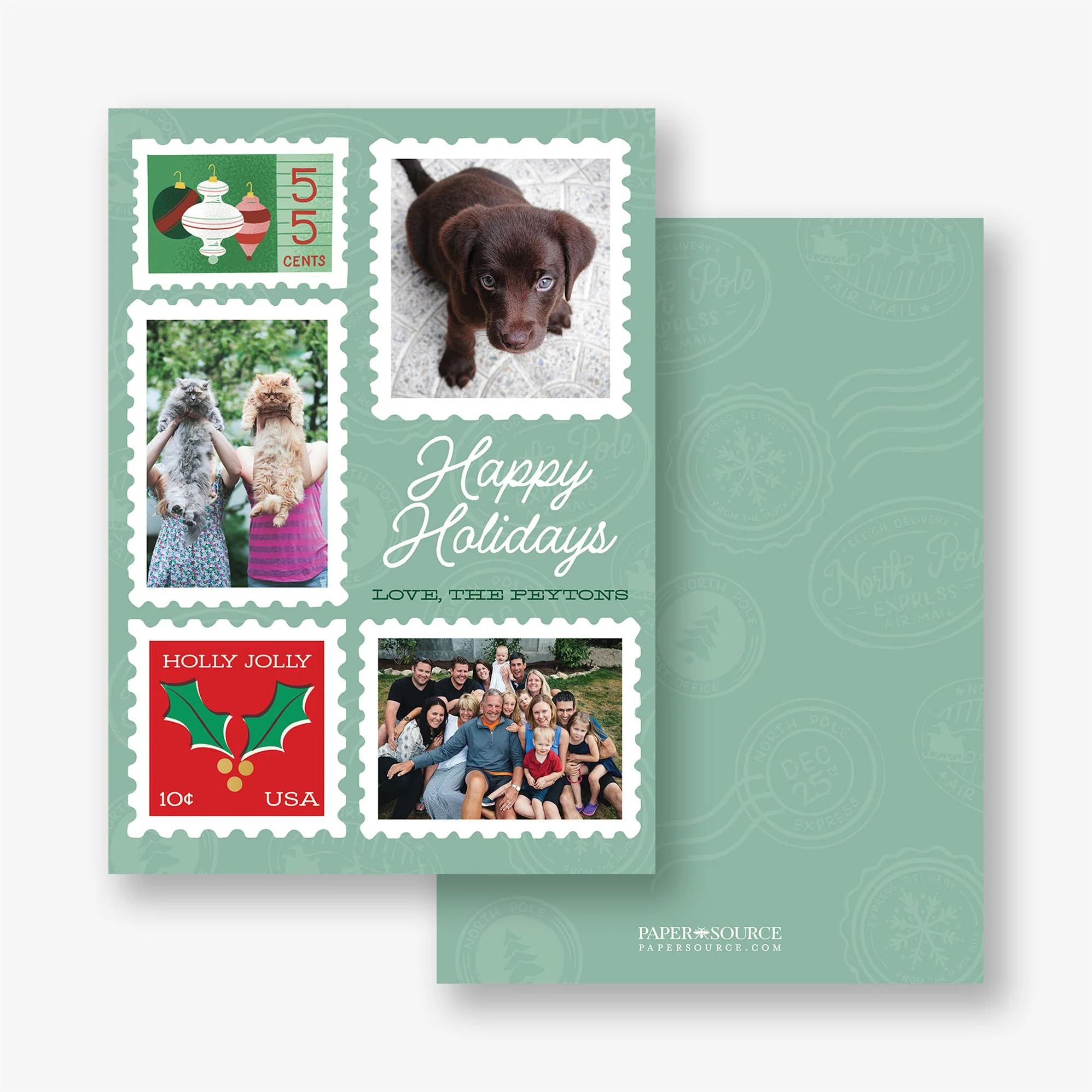 Holiday Stamp Collage Holiday Photo Card - Image 2