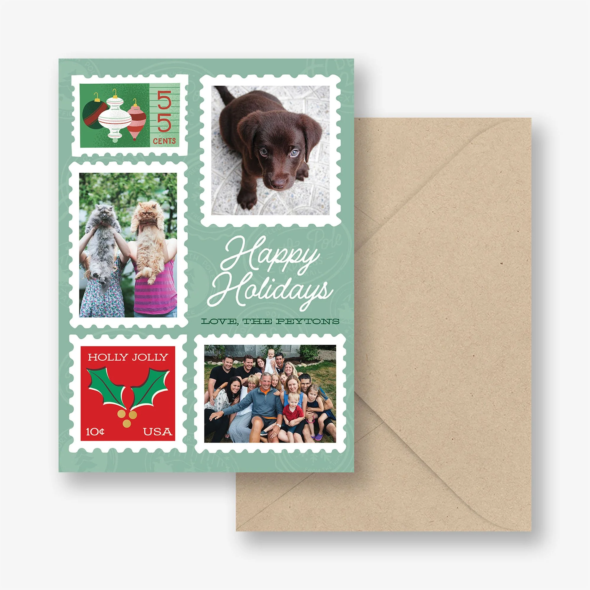 Holiday Stamp Collage Holiday Photo Card - Image 3