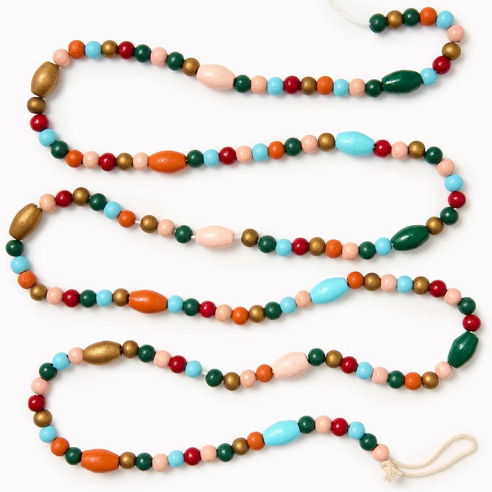 Holiday Wood Bead Garland - Image 2