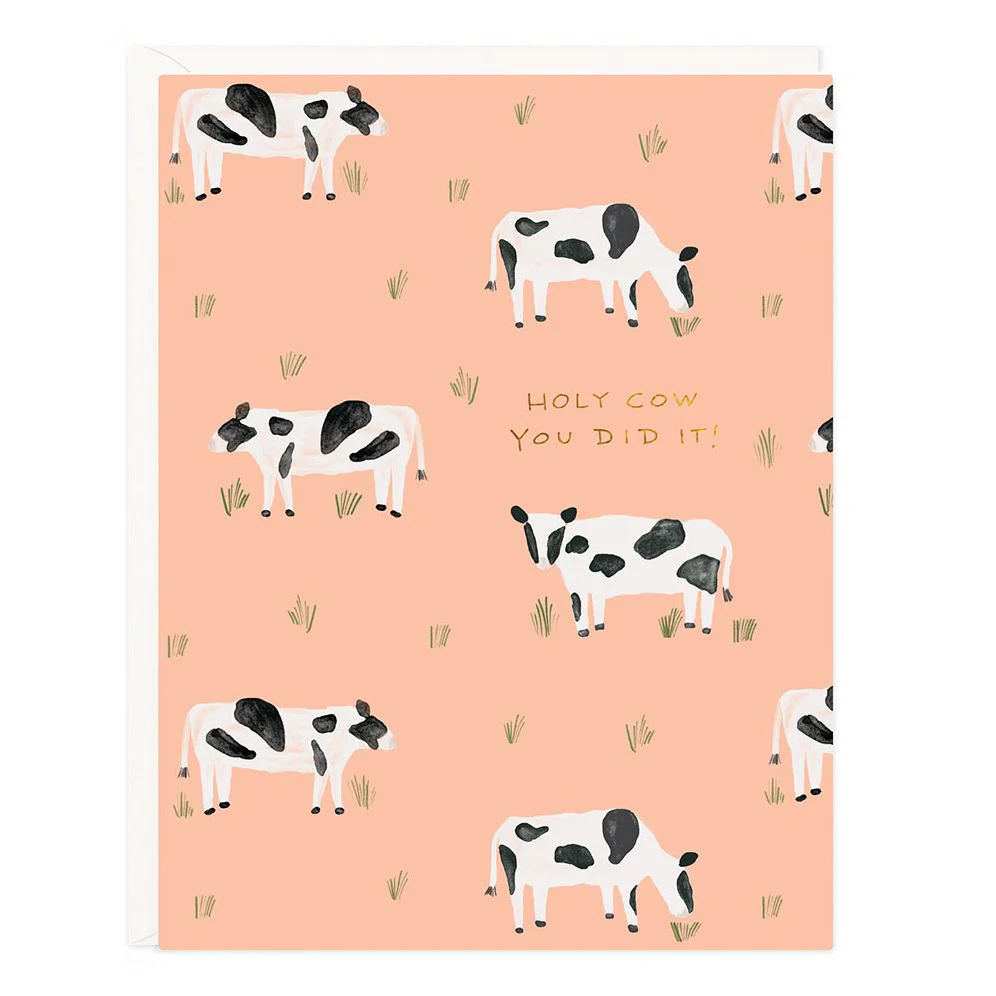 Holy Cow You Did It Congratulations Card