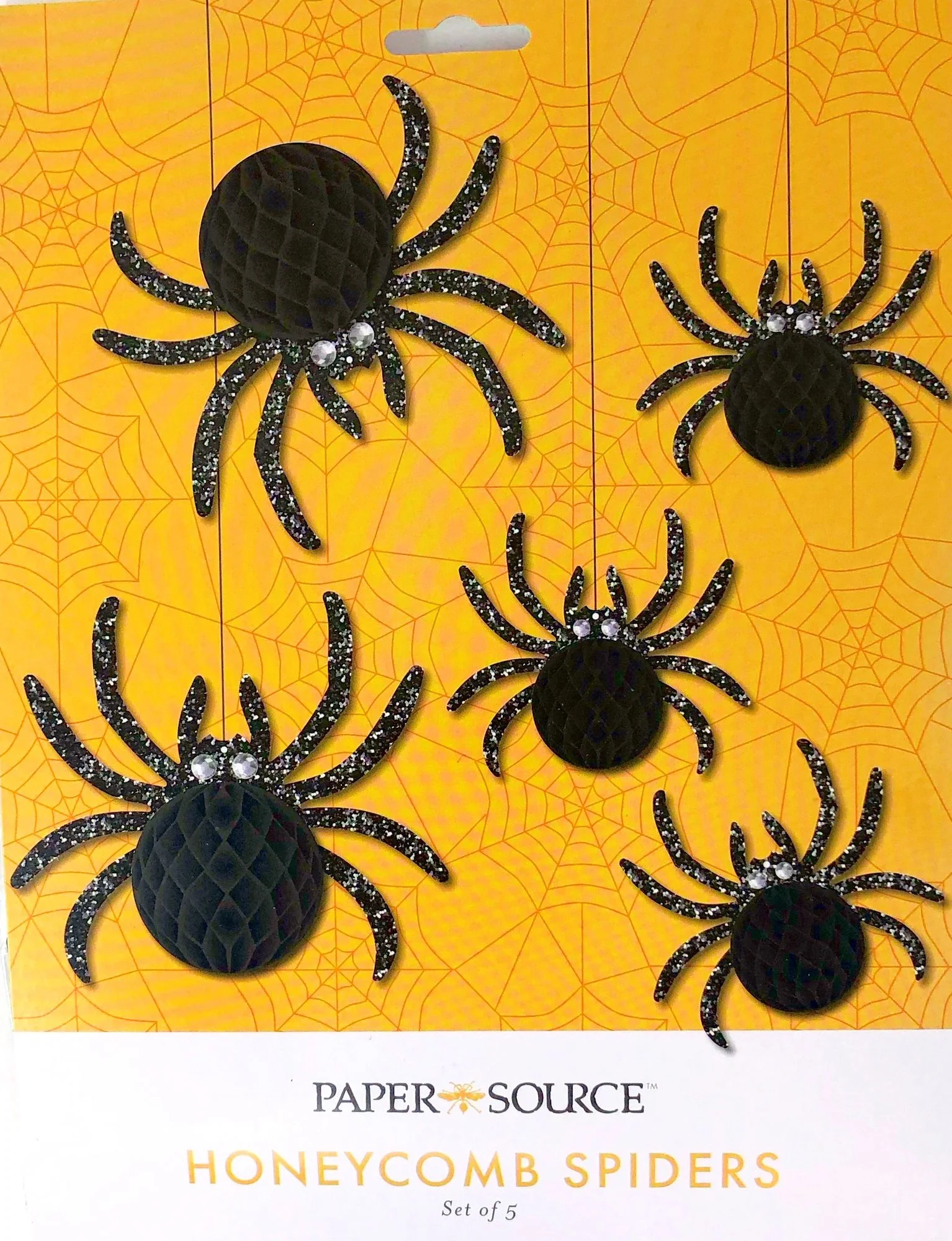 Honeycomb Glitter Wall Spiders - Image 2