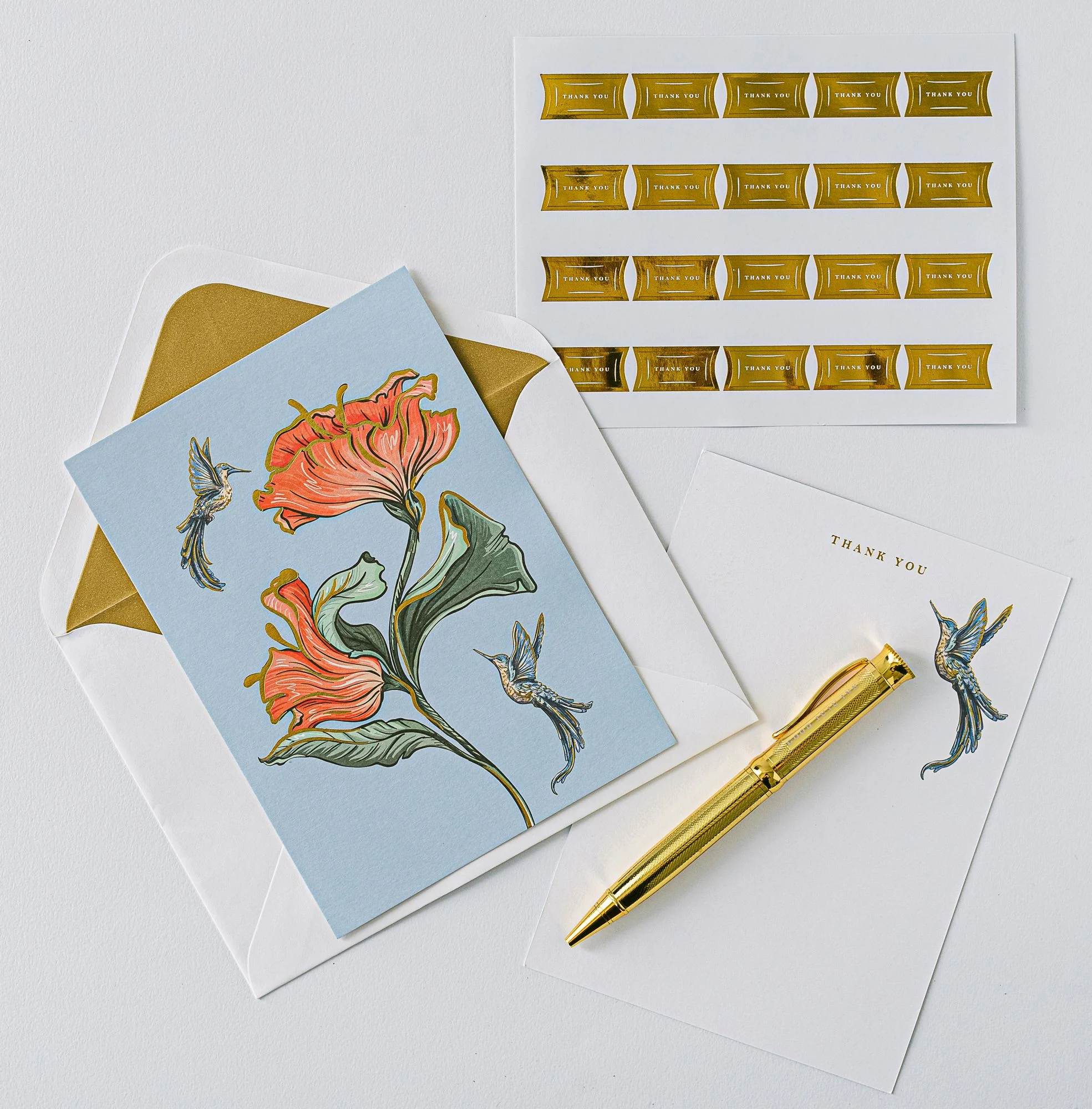 Hummingbird Luxury Thank You Card Set - Image 2