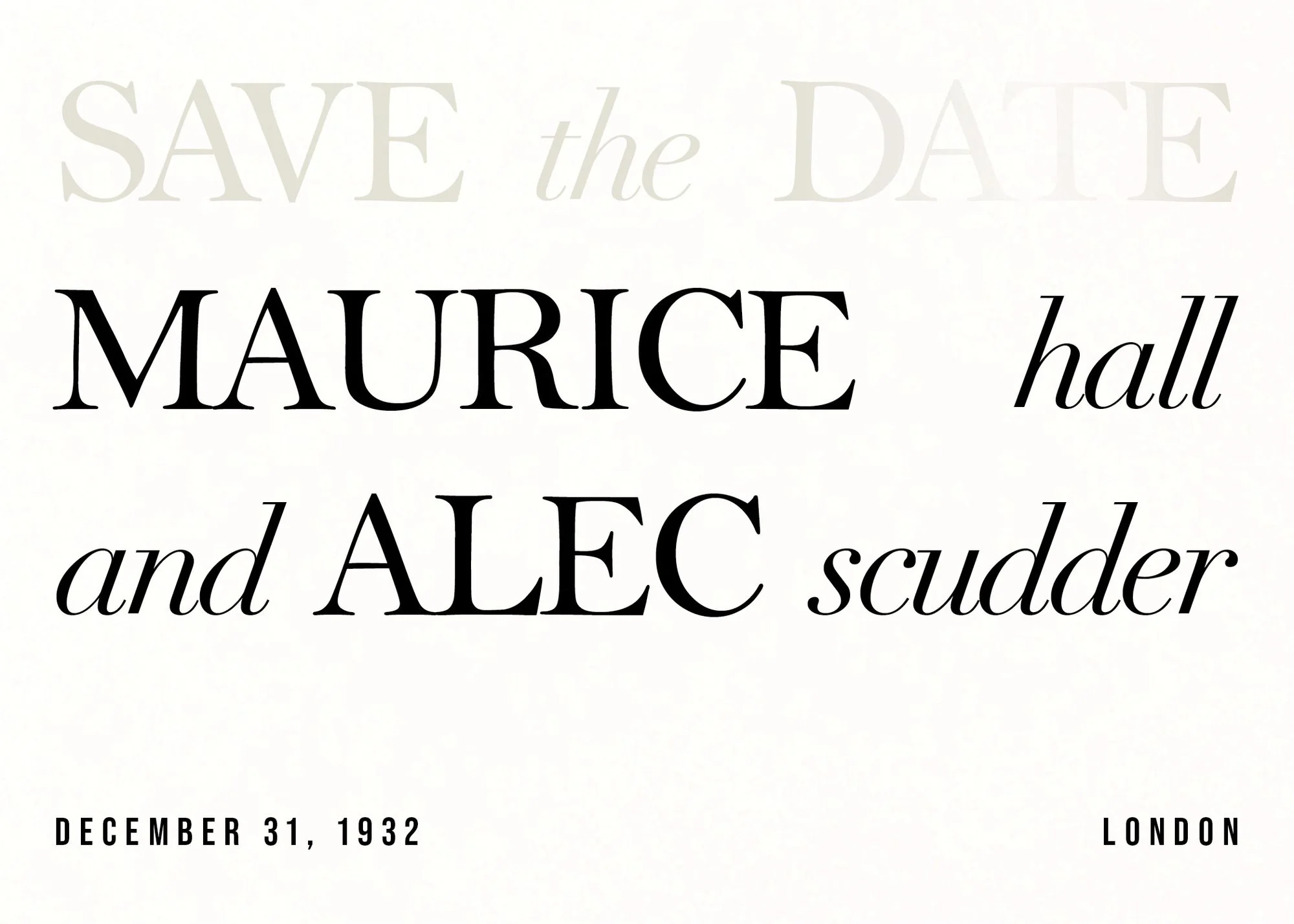 In Writing Foil Save the Date Card - Image 2