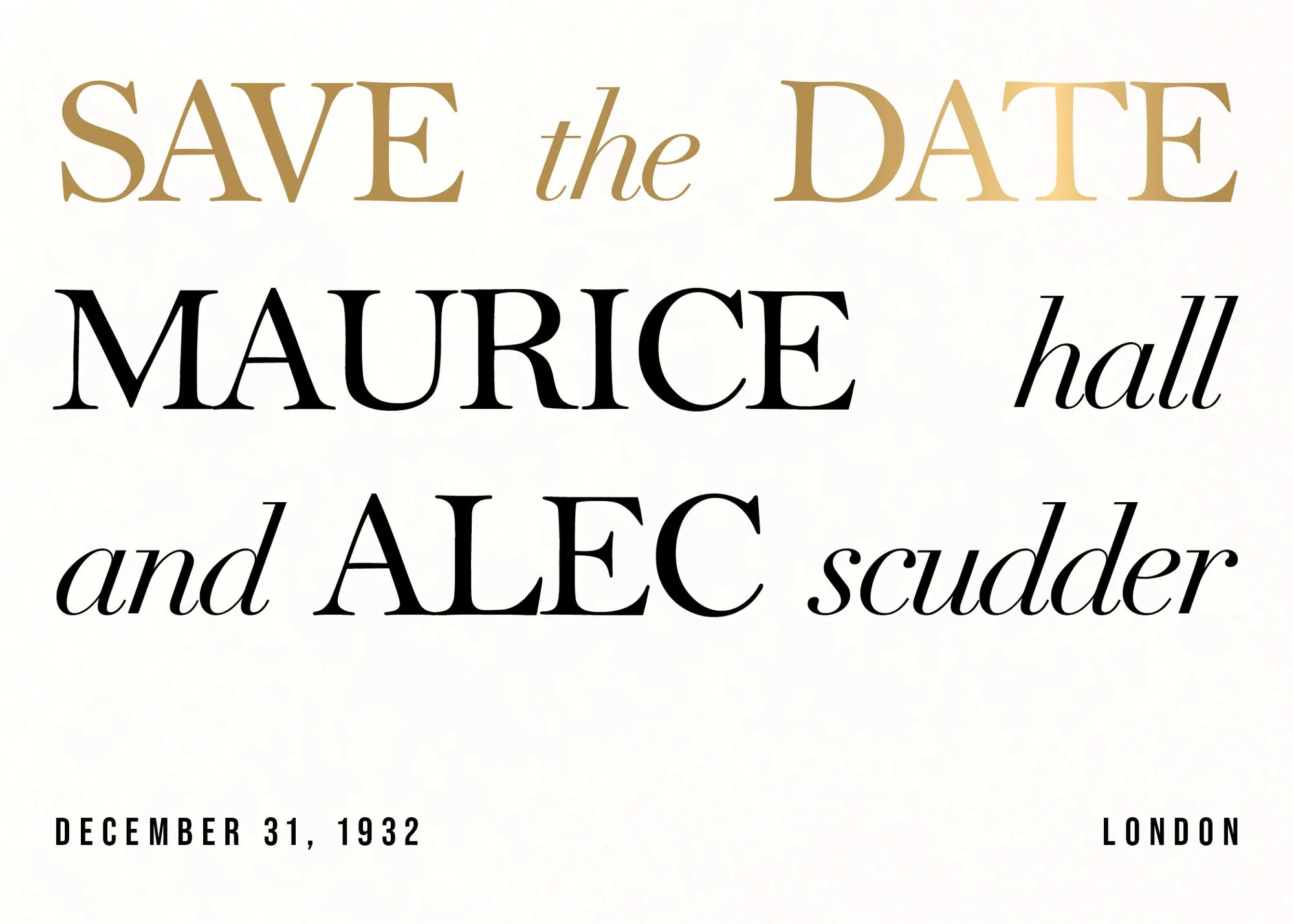 In Writing Foil Save the Date Card - Image 3