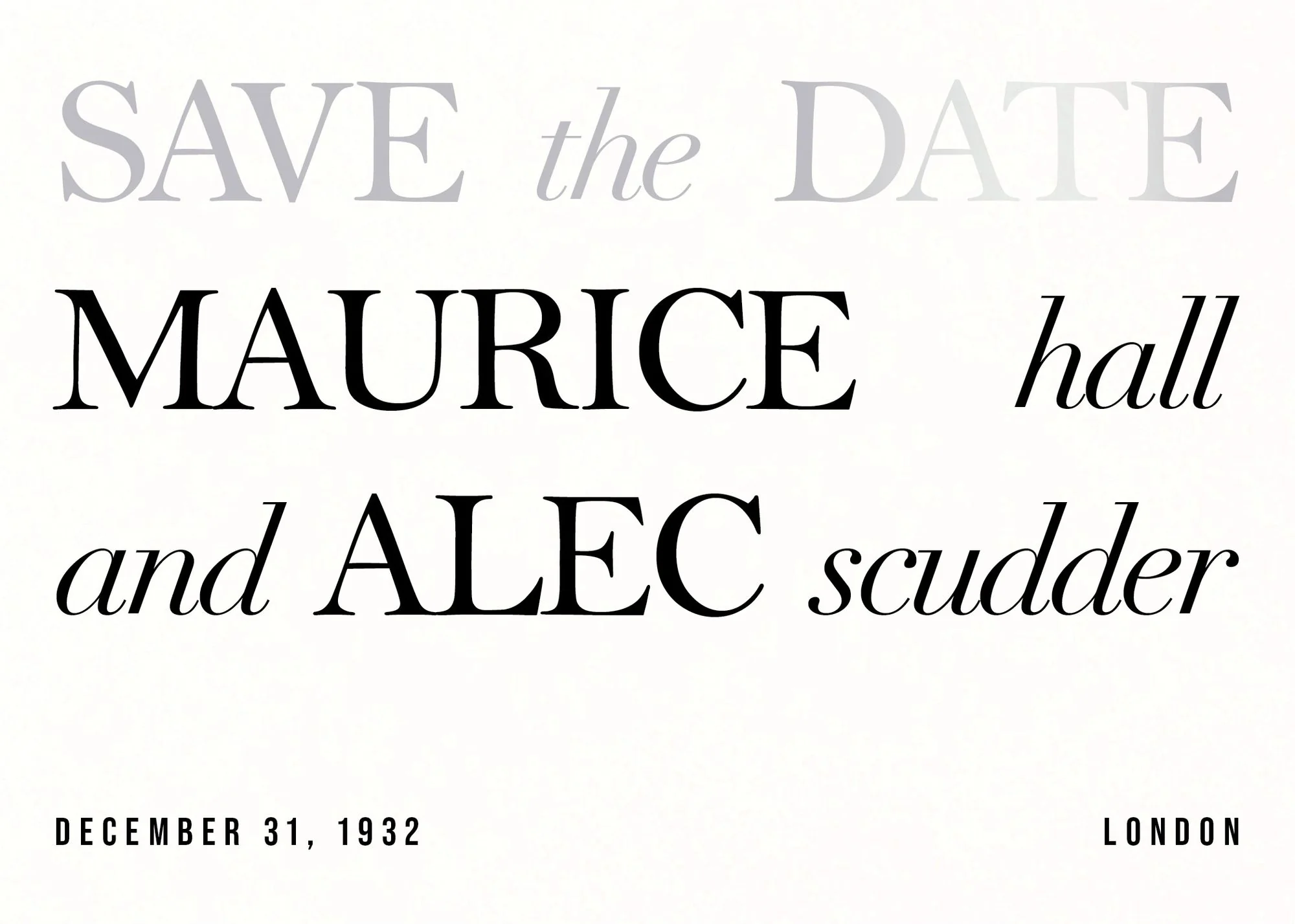In Writing Foil Save the Date Card - Image 4