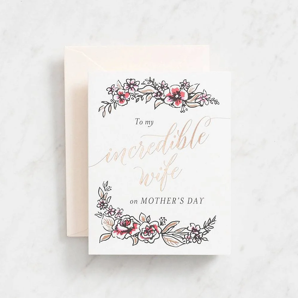 Incredible Wife Mother's Day Card