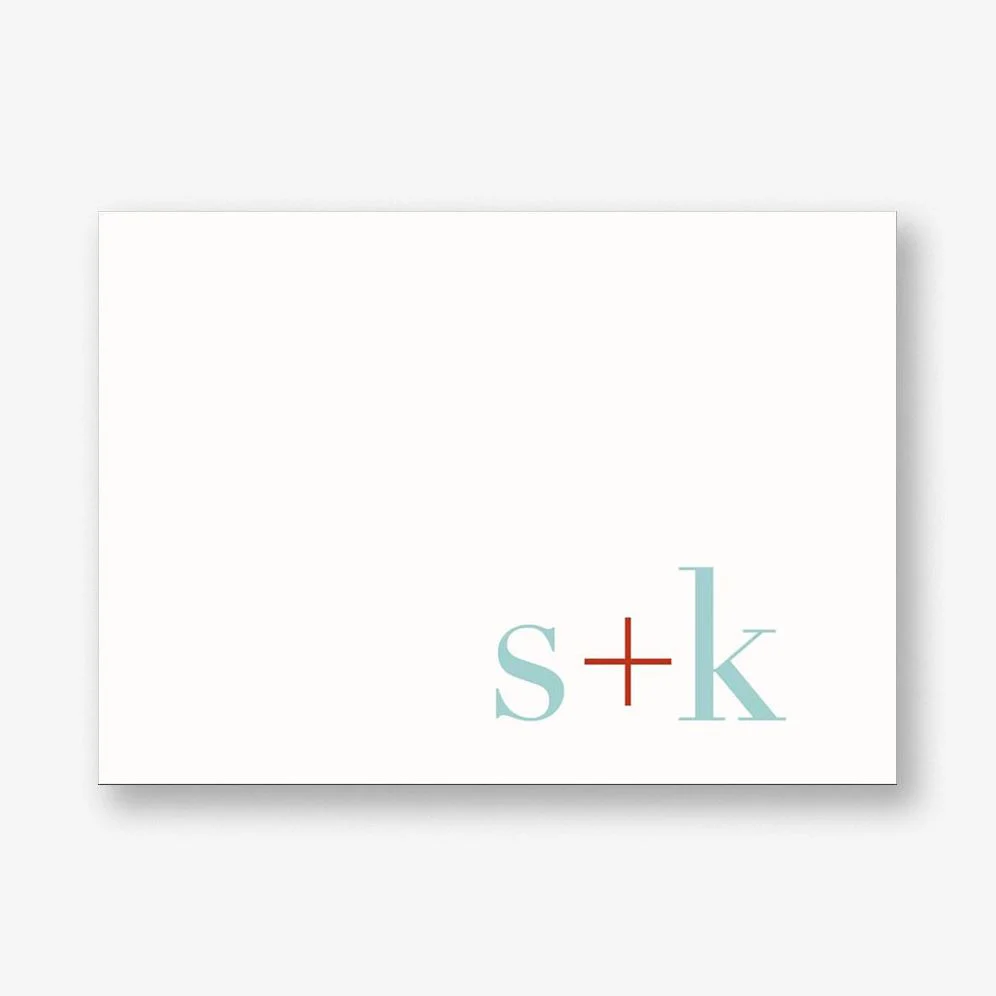 Initials 4 Bar Stationery