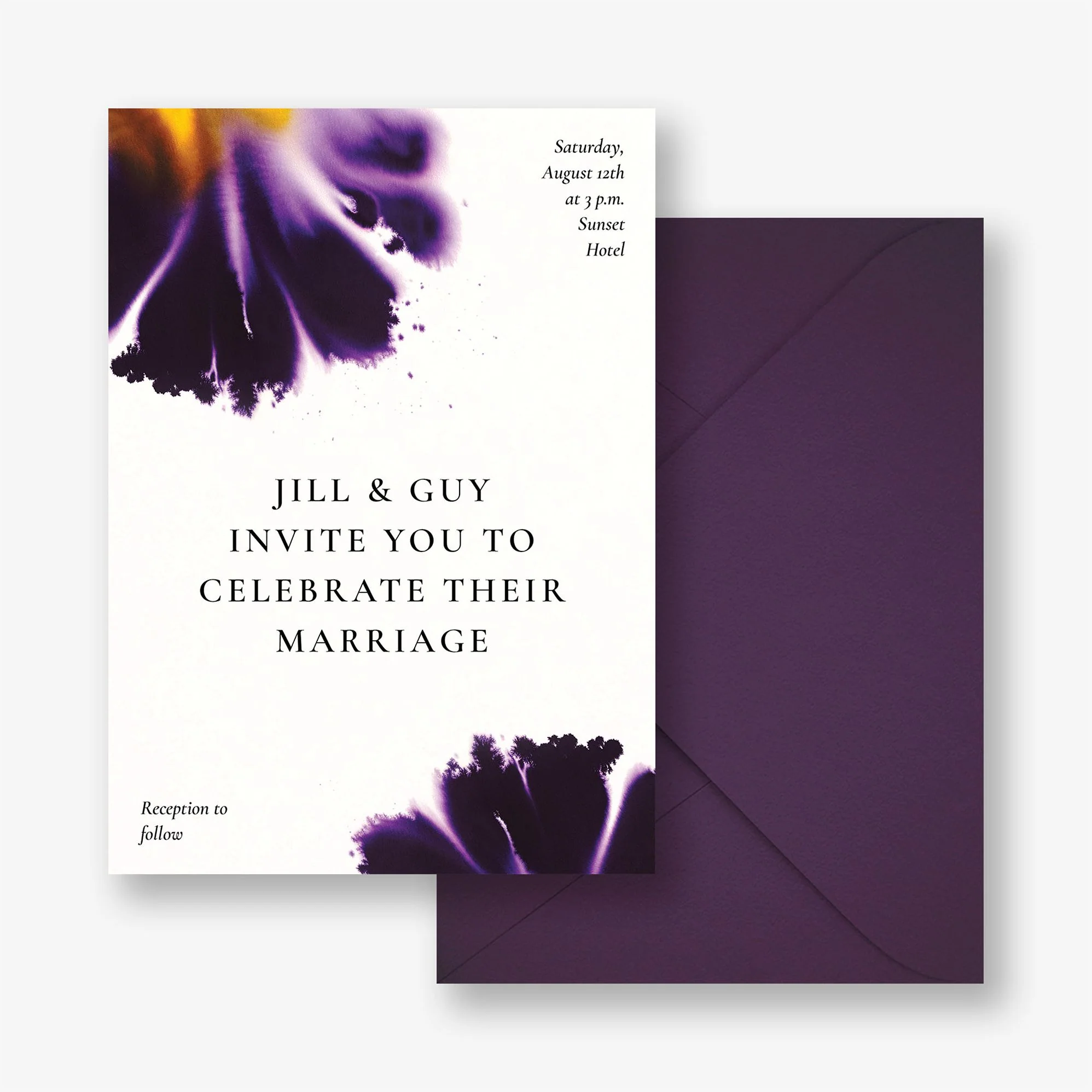Ink and Bloom Wedding Invitation - Image 2